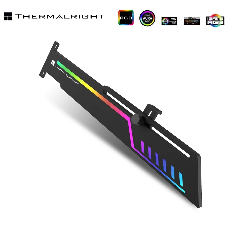 Thermalright RGB GPU Bracket,5V 3pin ARGB DIY VGA Support Holder Companion PC Modding ABS+Metal TR-GCSF