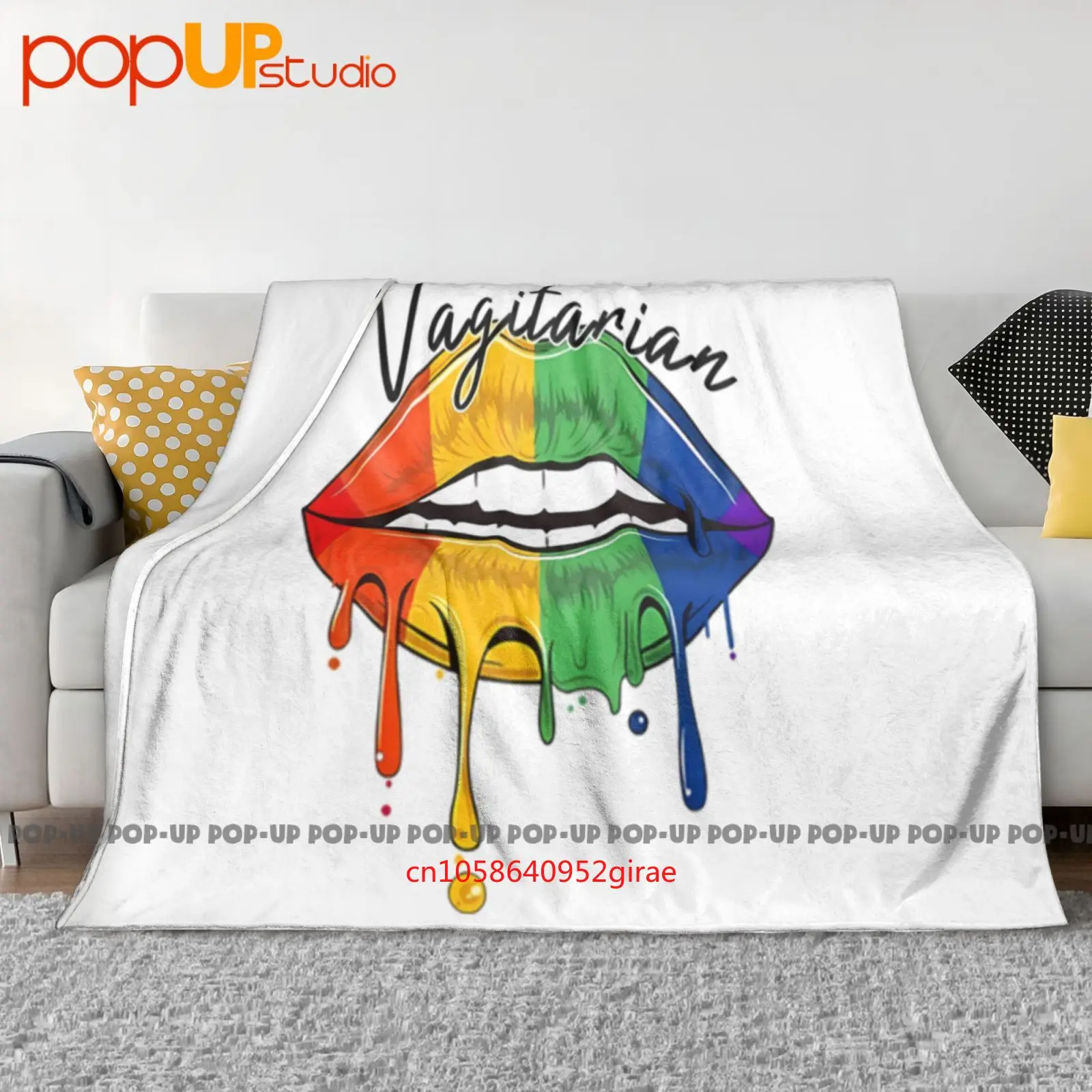 Vagitarian Lesbian Flag Pride Month Subtle Lgbt Ultra-Soft Blanket Quilt Winter Sofa Cover Bed Covers