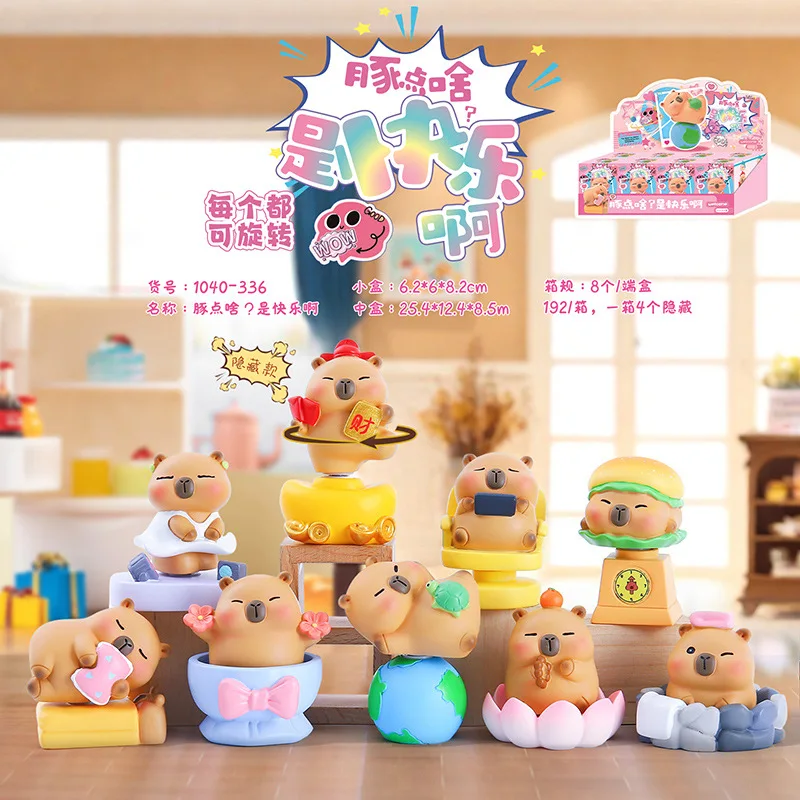 

Kawaii What Does The Dolphin Order It'S Happiness Blind Box Capybara Trendy Toy Creative Ornament Mysterious Box Surprise Gift