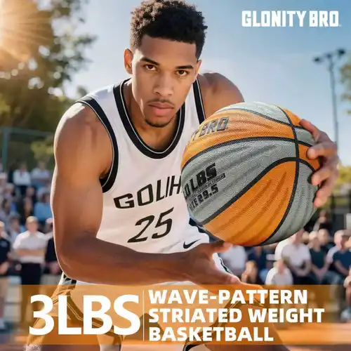 Pelota de baloncesto ponderada de 3 libras/2,2 libras, tamaño oficial 6/7, pelota de juego pesada para un paso y rebote de goteo mejorado, resistente al desgaste