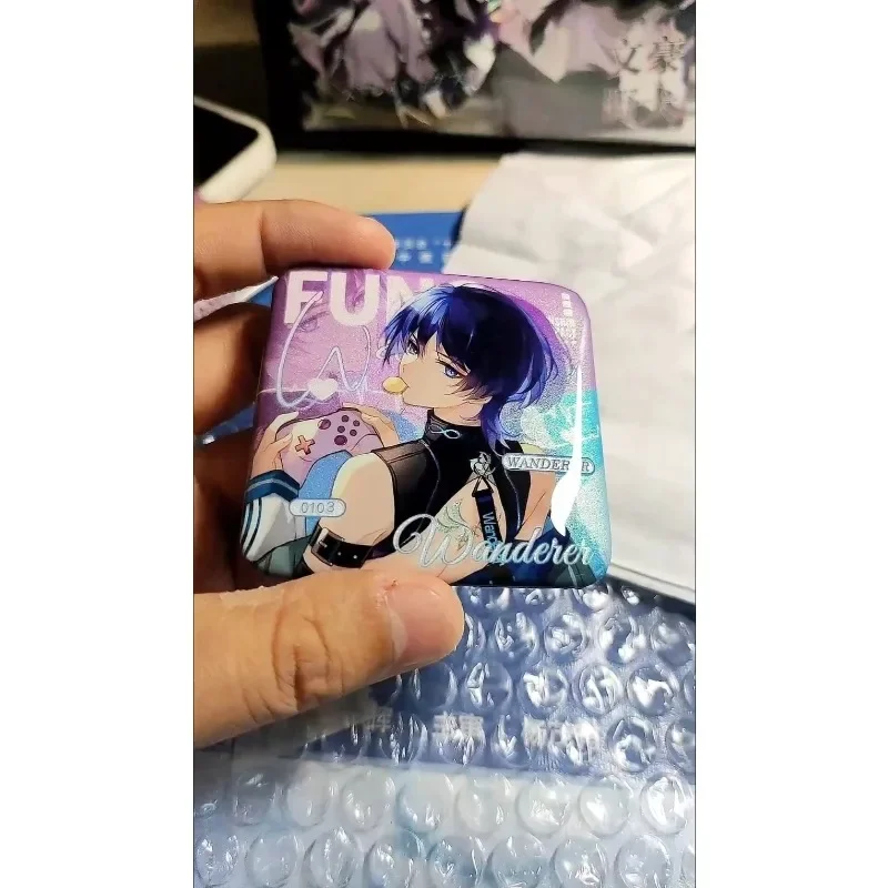 2 قطع تأثيري ظهره شارات مربعة واندرر الأبدي سيد غامض الحكمة 58 مللي متر دبابيس جمع دبوس الصدر