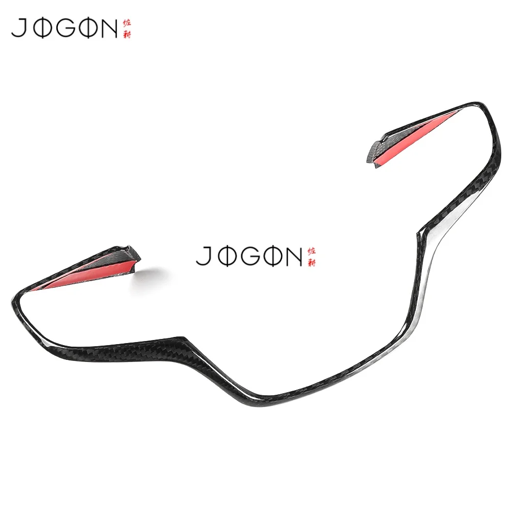 Steering Wheel Button Frame Cover for Hyundai Genesis G70 IK 2017+ Real Carbon Fiber Steering Wheel Panel Bezel Trim Interior