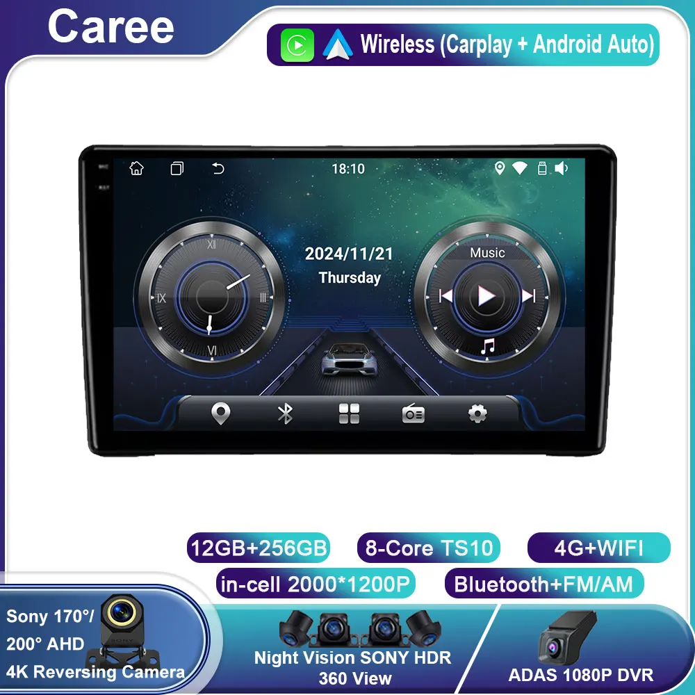 

Android Car Radio For For NISSAN NAVARA D40 2004 - 2010 Multimedia Video Player GPS Navigation Stereo CarPlay 8+128G 4G No 2 Din