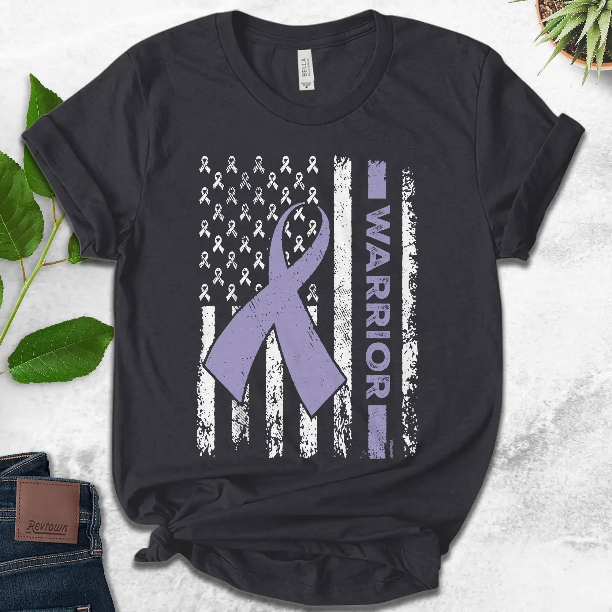 T-Shirt zur Hodenkrebs-Bewusstseinsaktion im April: „We Were Purple Ribbon Awareness Survivor UNUD01“