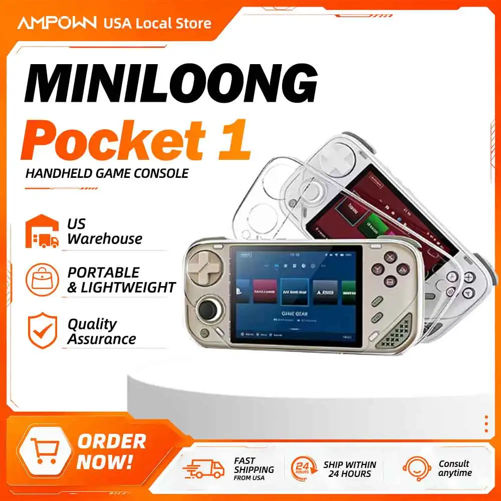 MINILOONG MINILOONG POCKET 1 Retro Handheld Game Console 4" IPS Screen Linux Open Source System HD TV Output OTA Update Portable Video Game Player - Aliexpress Deal