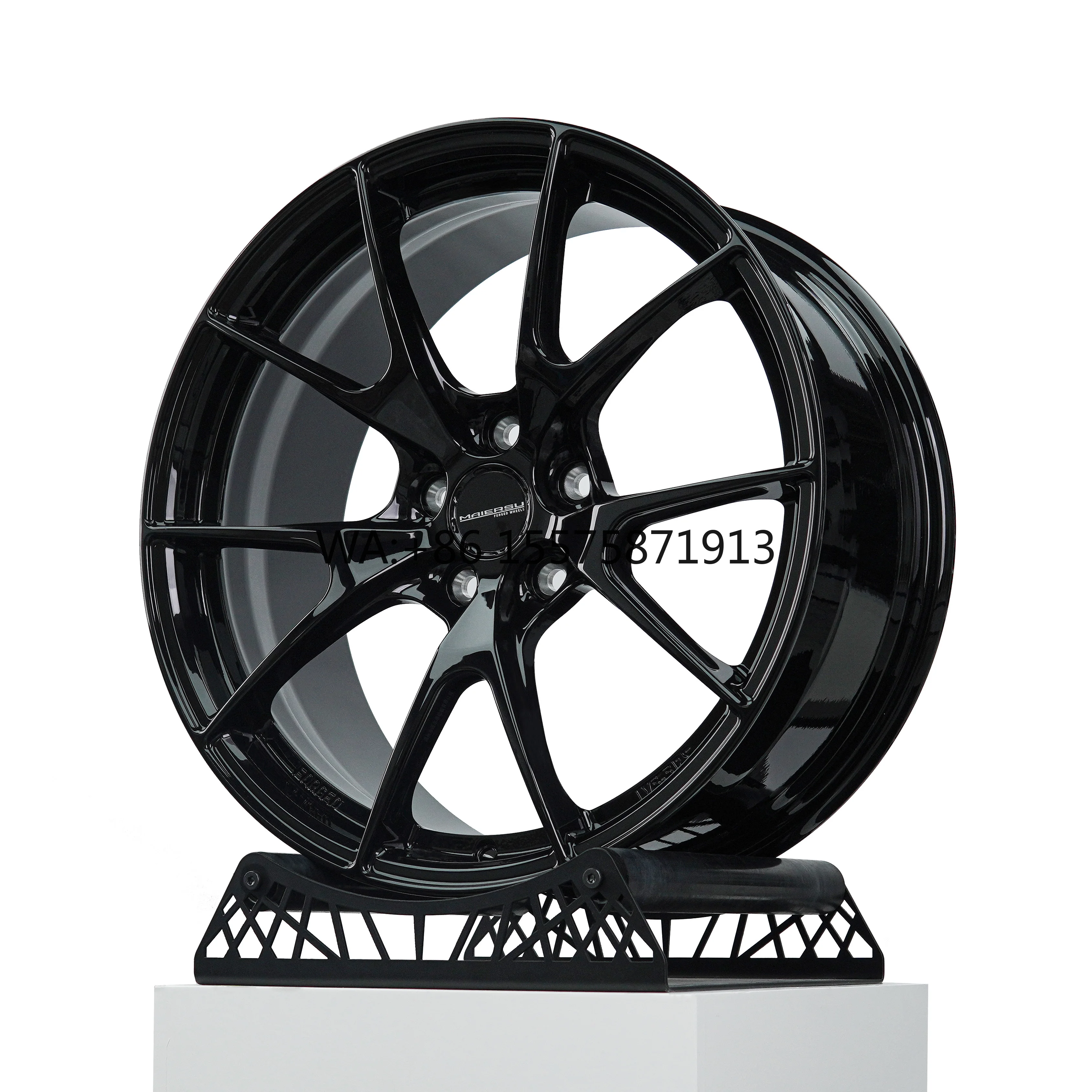 

For VS-5RS Bright Black Forged Wheel 17 18 19 20 26" 5x120 5x114.3 Multi Spoke 1-Piece Alloy Rims Fit for M3 M4 Tesla Mustan