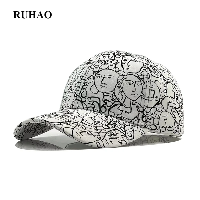 

Baseball Cap Graffiti Sun Hip Hop Cap Visor Spring Hat Men Adjustable Snapback Cotton Cap for Women Men Hat Gorras Caps for Men