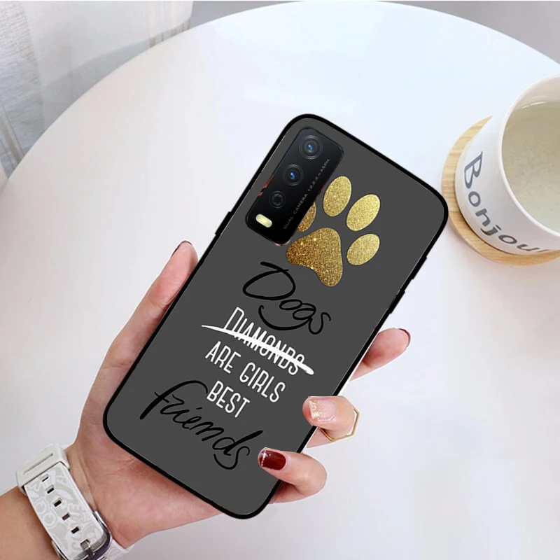 

Dog paw Phone Case for VIVO V21E V21 V23 V23E V2109 Y53S Y33S Y55 Y76 Y31 Y21 Y72 Y01 Y21S Y11S