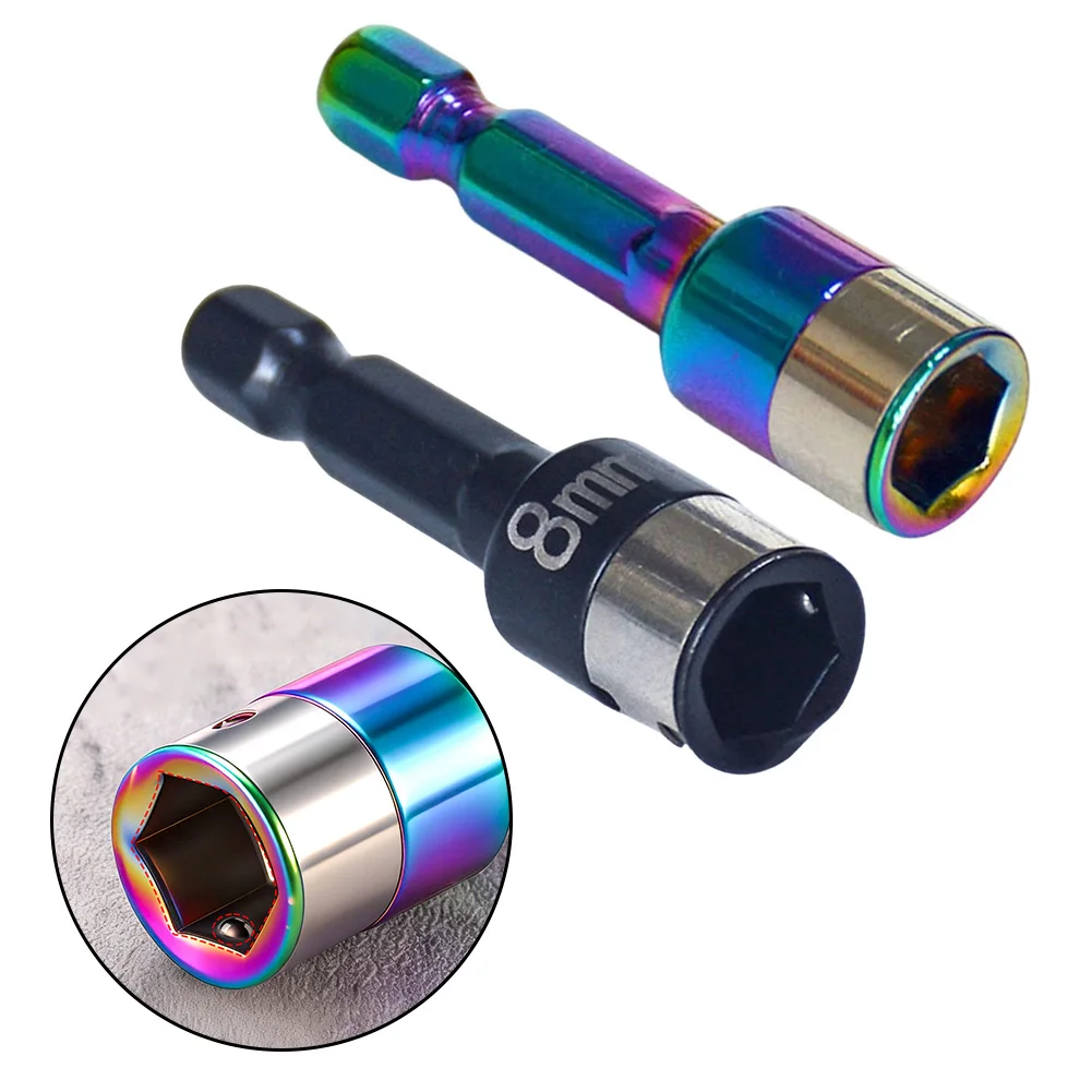 1/2 Pcs 8mm Hex Socket Nut Driver Set Socket Adapter No-magnetic Steel Ball Sleeve Hand Tool Accessories