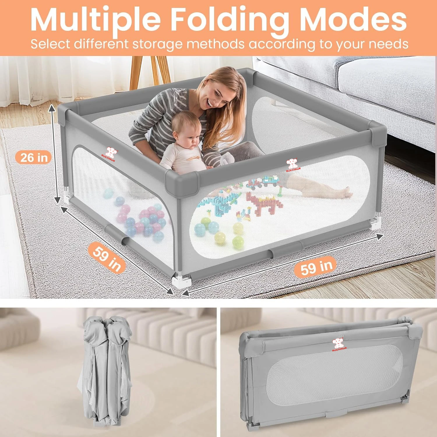 Foldable Baby Playpen 47\