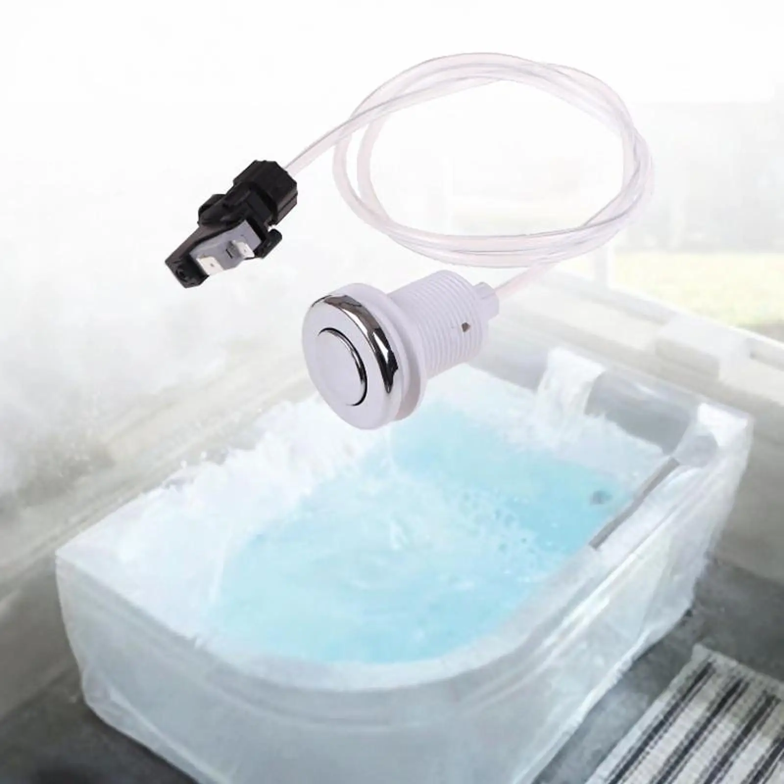 Bathtub Pneumatic Micro Switch Air Pushbutton for Massage Tub with 1 Meter Hose
