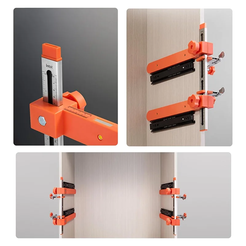 MCGS-Woodworking For Cabinet Sliding Drawer Rail Installation Aid Adjustable Splicing Quick Fix Locator Tool