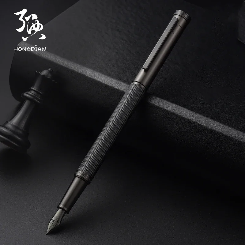 

Original HongdianTitanium Black Forest 1850 Pen Calligraphy Students Special Business Office High-grade Men Women Retro Elbow Pe