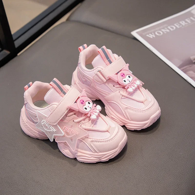 

Sanrio new mesh breathable hello kitty girls boy casual shoes spring autumn kids sneakers children sports shoes