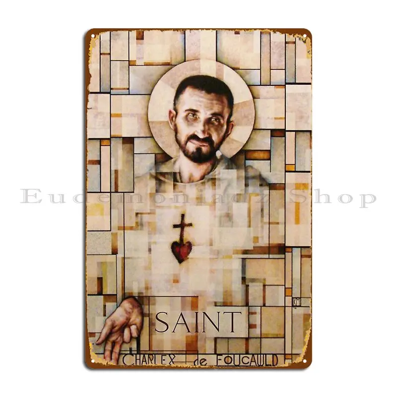 Saint Charles de Foucauld gesegnet Charles de Foucauld Charles de Foucauld Metall Plakette Poster personal isierte Wand Pub