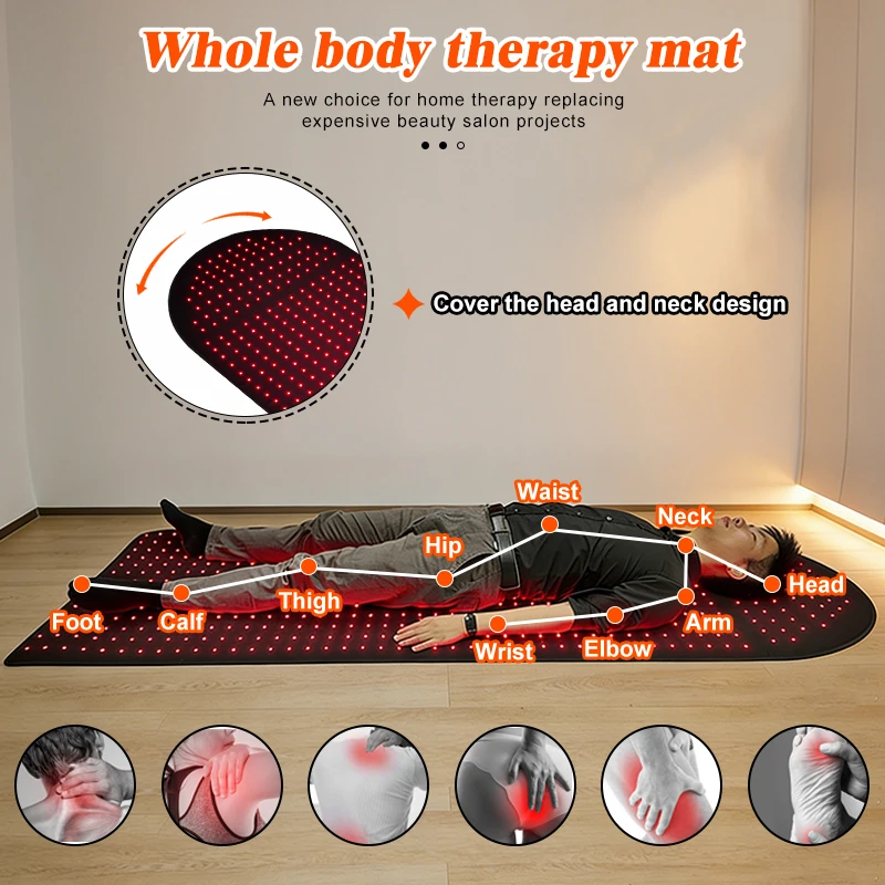 Red Light Infrared Therapy Blanket, Home Healing, Custom Wavelength, Comprehensive Health Care, Pain Relief, 660nm 850nm