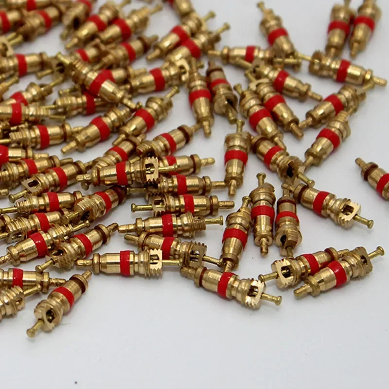 50 قطعة 19 مللي متر سيارة شنت صمام الأساسية مناسبة للإطارات الأمريكية/الولايات المتحدة صمام النحاس النقي إبرة صمام العادم سيقان العملة قطع غيار السيارات