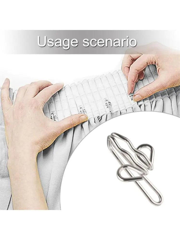 

652F 30pcs Multipurpose Curtain Hook Suitable for Different Window Treatments