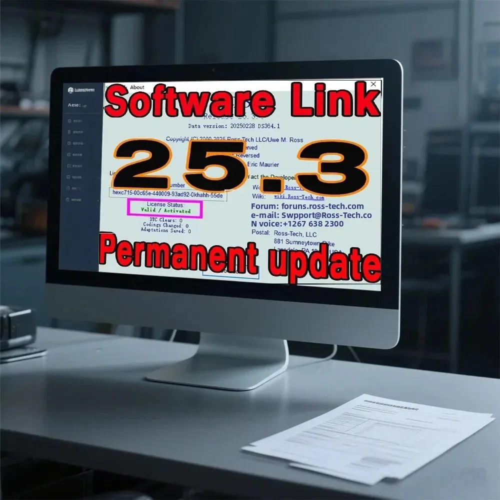 2025 vcds 25.3.1 UPDATE SOFTWARE VAG-COM VCDS OBD2-Scanner HEX V2 Mehrsprachige Schnittstelle Garagensoftware Unbegrenzte VINs neueste