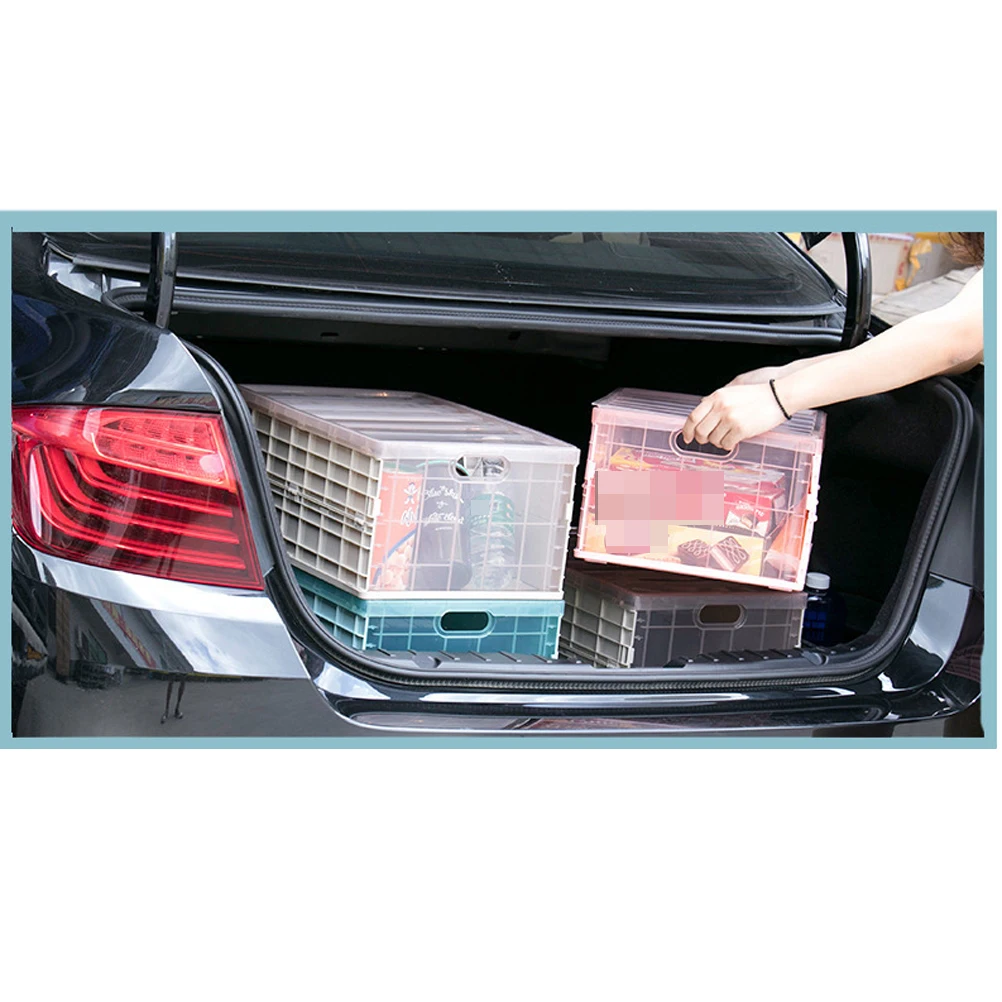 

Multifunctional Plastic Storage Box Foldable Portable Translucent Container Home Kitchen Wardrobe Office Organizer Pink