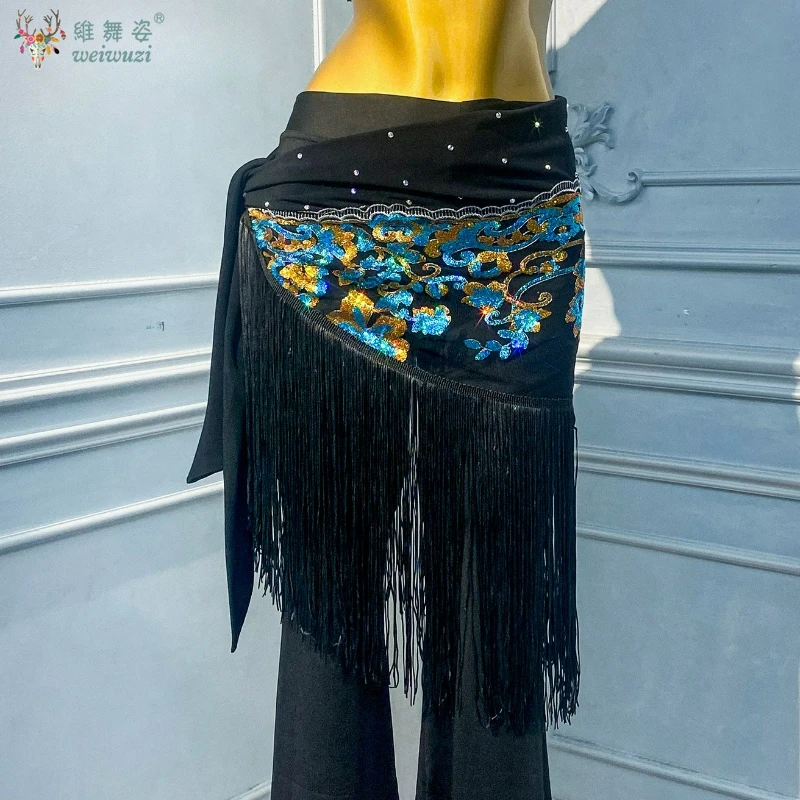 

Сексуальный треугольный набедренный шарф для танца живота для женщин, поясная цепочка с вышивкой, восточный индийский танцевальный тренировочный костюм, хип-юбка с кисточками