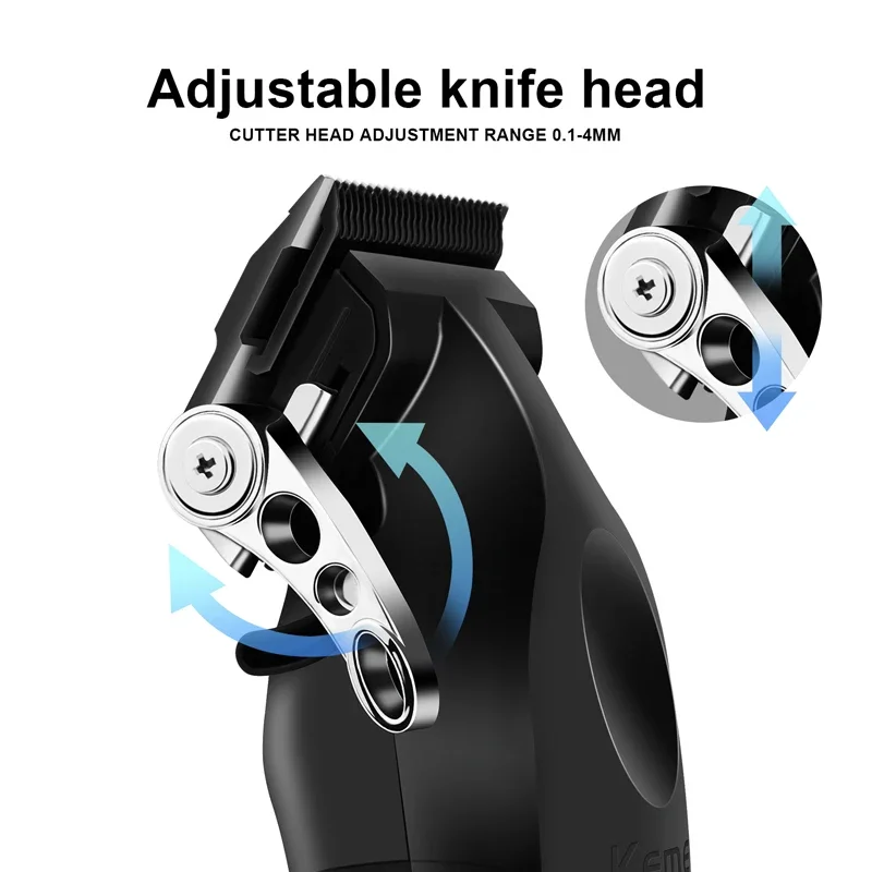 Kemei KM-2296 Professional Hair Clipper for Men Hair Cutting Machine with Seat Charger Hair Trimmer Machine Haircut Machine