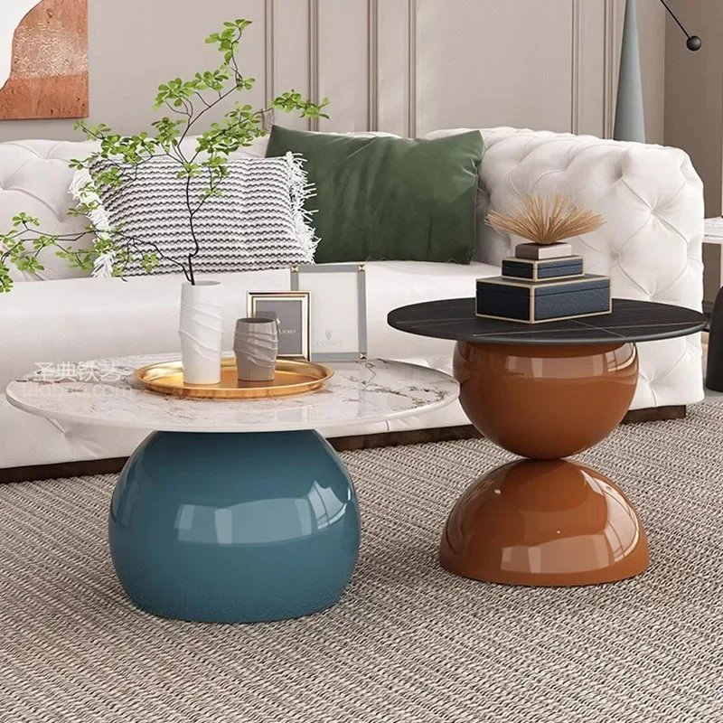 Living Room Table Low Coffee Modern Mini Corner Tables Home Furniture Hall Aesthetic Center Hospitality Small Luxury Side Nordic image 6