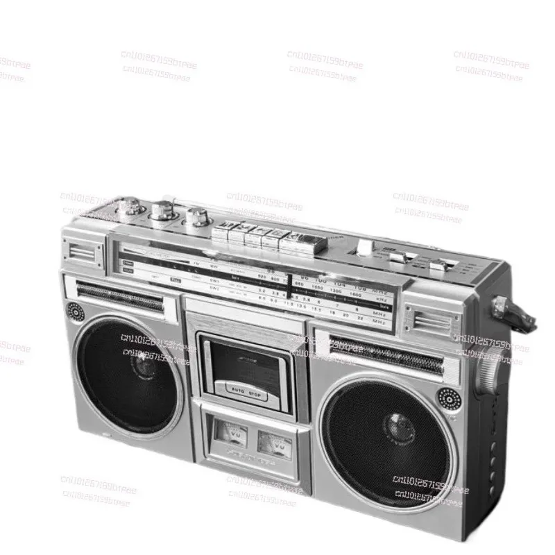 Retro Nostalgic Stereo Two Channel Tape Cassette Machine Radio Recorder Recorder Bluetooth Card