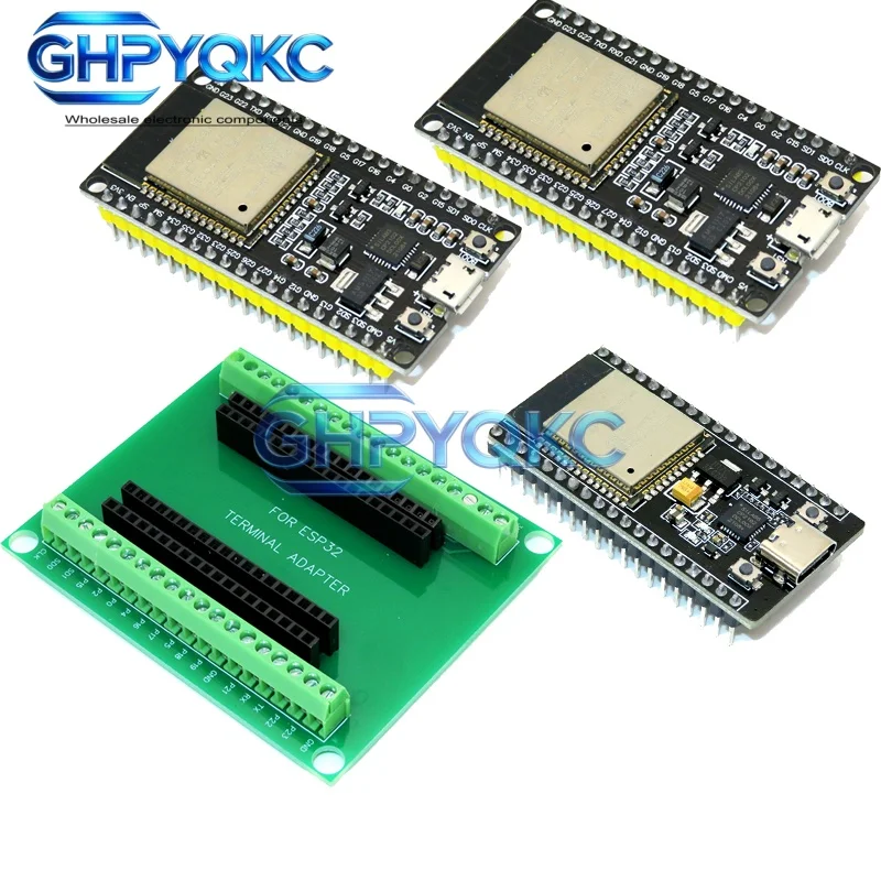 ESPWROOM32 Expansion Board Compatible with ESP-32S WiFi Bluetooth Development Board NodeMCU-32S Lua 38Pin GPIO Expansion Board