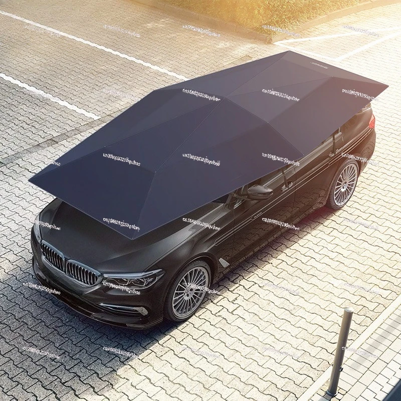 4.8 meters full semi-automatic mobile canopy, car parasol, automatic folding, car clothes, roof to block falling leaves