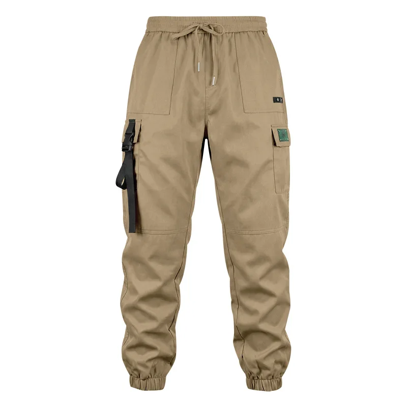 Loose Men's Outdoor Commuting High Street Trend Multi-Pocket Drawstring Overalls Men