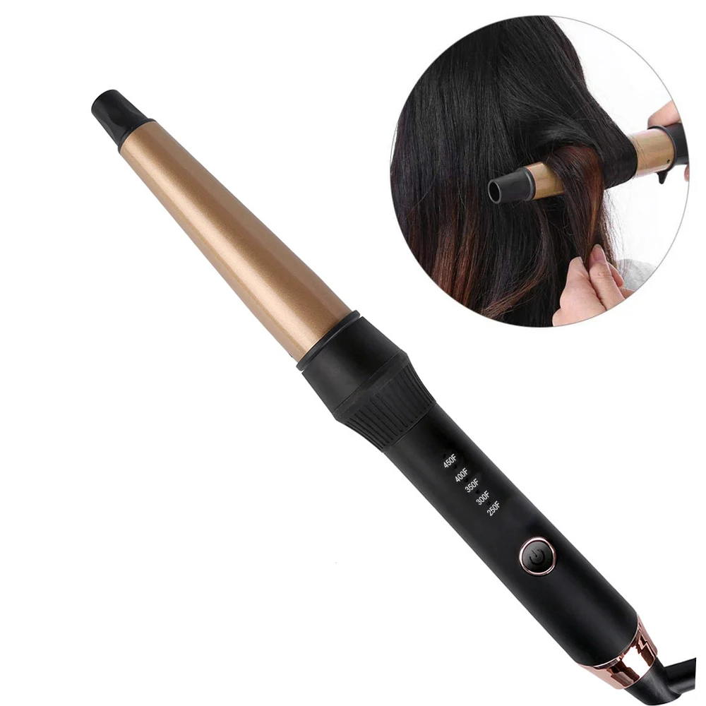 Taper Curling Iron Hair Curlers Ceramic Professional Taper Curler Cone Wand Rollers  Curly Hair Care Styling Tools