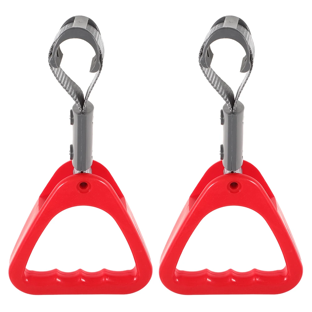 

2 PCS Red Handle Bus Straps Car Assistance Standing Grip Auto Support Door for Elderly Automotive Safety Portable Ring