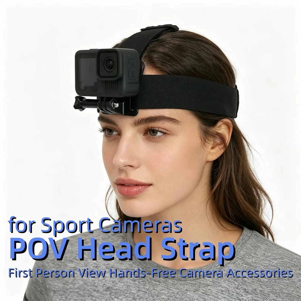 Support de fixation universel pour caméra d'action, sangle de tête, bandeau pour GoPro 13 12 DJI Action 6/5/4 Pro Insta360 Ace Pro, accessoires POV
