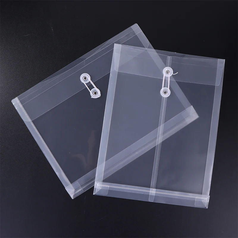 2 pçs a4/a5/a6 tamanho pasta de arquivo organizador pp à prova dwaterproof água transparente saco de documentos para escola material de escritório papelaria