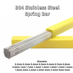 10/20PCS 304 Stainless Steel Spring Bar Dia 0.2 0.3 0.4 0.5 0.8 0.9 1 1.1 1.3 1.5 1.6 1.8 2-5mm Elastic Steel Wire Length 500mm