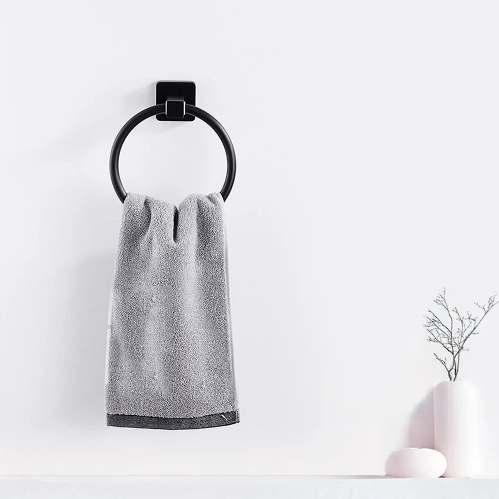 رف منشفة الحمام الألومنيوم جدار جبل حامل المناشف لا تركيب الحفر للمنزل فندق المطبخ الحمام ديكور #6