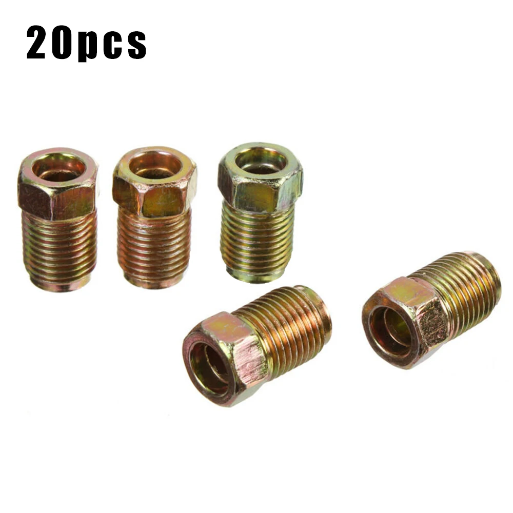 20pcs 10mm X 1mm Male Short Brake Pipe Screw Nuts Fitting Kit 3/16\\\\\\\\\\\\\\\