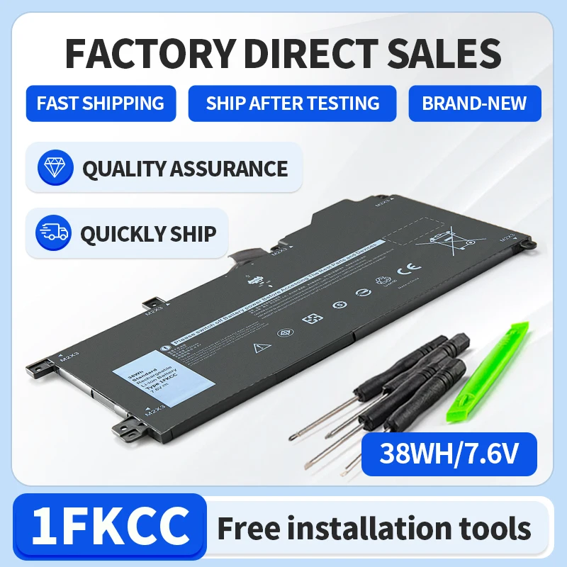 SOMI 1FKCC Laptop Battery for Dell Latitude 7200 7210 2-in-1 Series Notebook 09NTKM 9NTKM 0D9J00 0KWWW4 KWWW4 7.6V 38WH