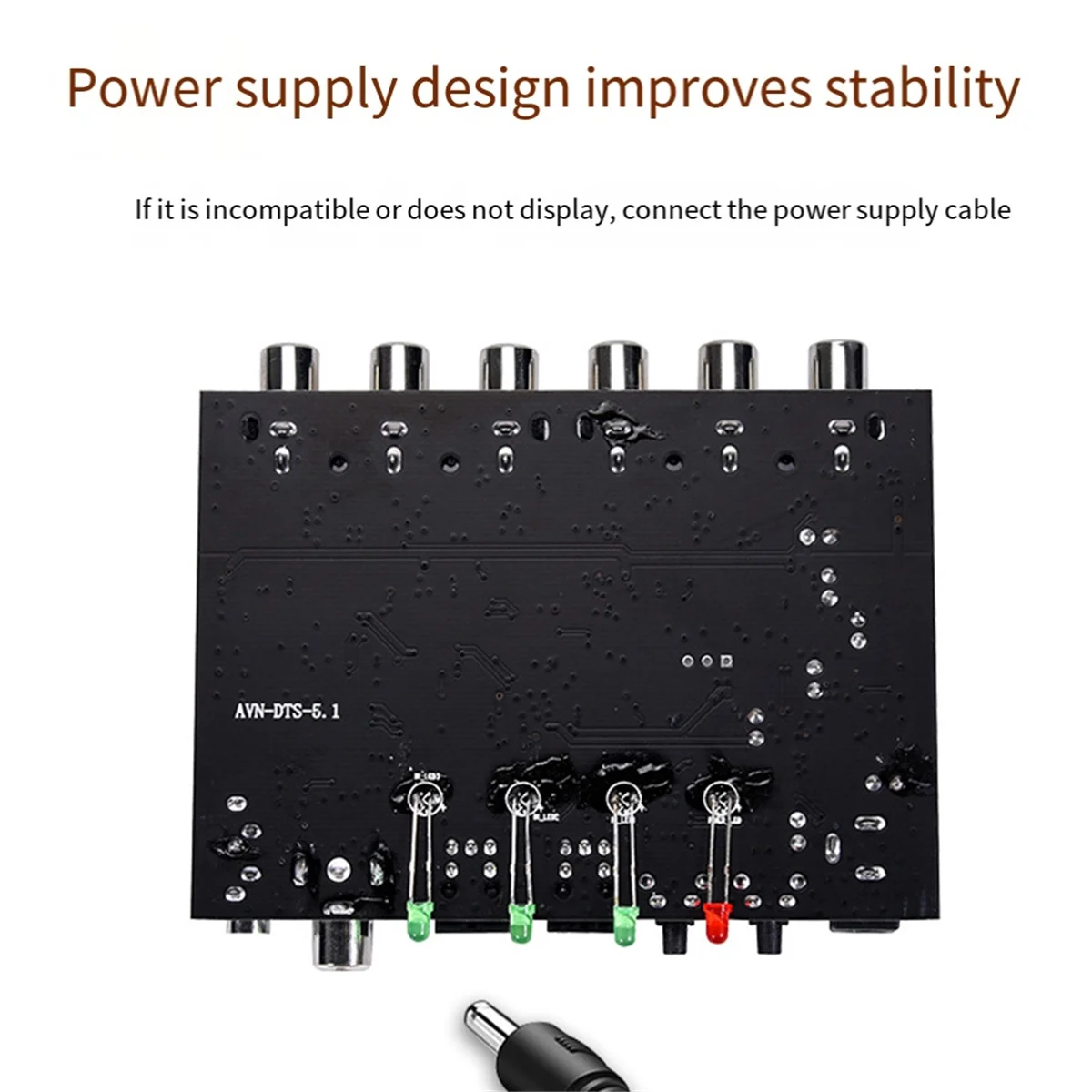 Decoder 5.1 Channel DTS for AC-3 Source Code PCM Digital Fiber Coaxial to Analog Audio Module-BCBW