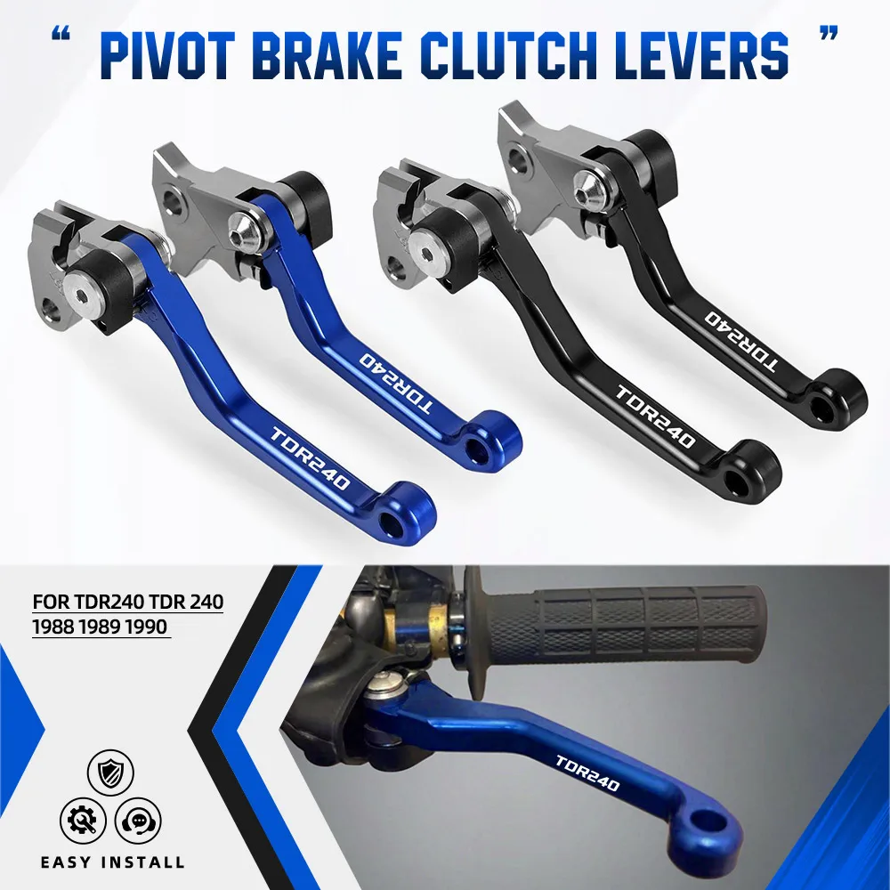 For YAMAHA TDR240 TDR 240 1988 1989 1990 Pivot Brake Clutch Levers Motocross Bike Parts Racing Brakes Handle Dirt Bike