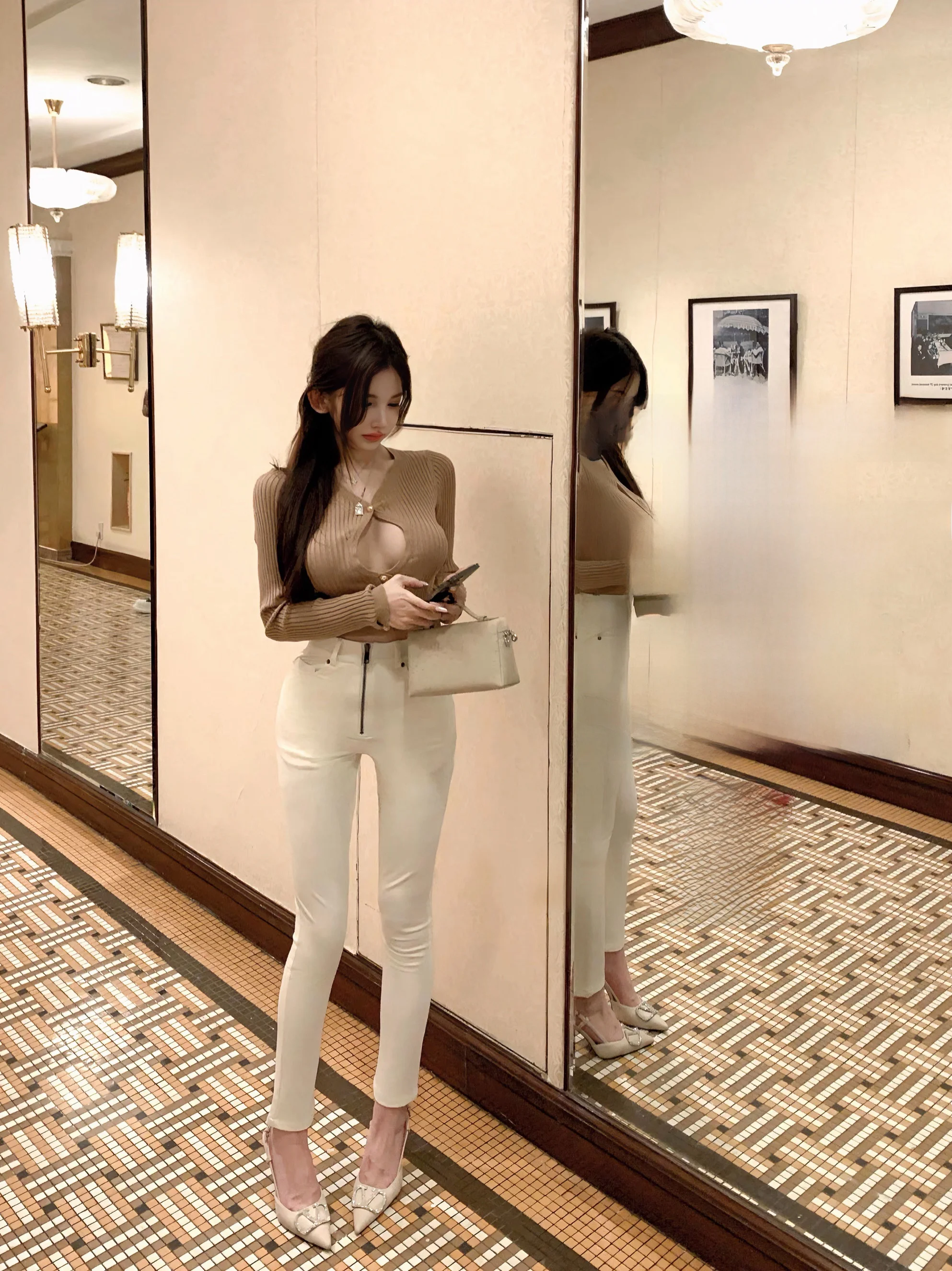 

Джинсы женские с высокой талией, на молнии, в корейском стиле, на флисовой подкладке, облегающие, длиной до щиколотки, теплые, осенне-зимние брюки