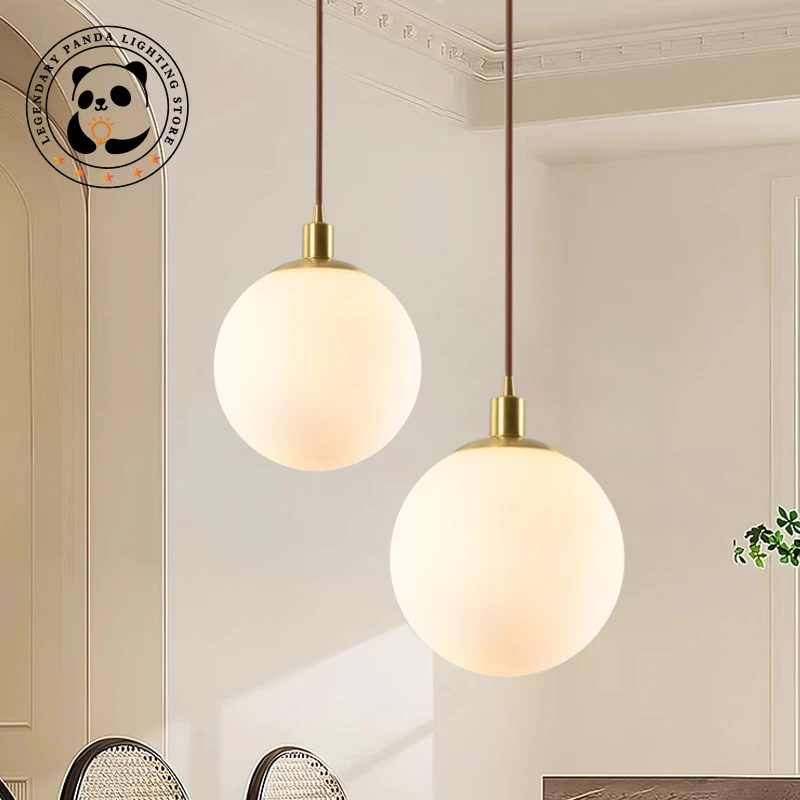 

Nordic Modern Pendant Lights Minimalist Glass Lampshade Dining Room Parlor Bedroom Bedside Chandelier Indoor Home Decor Fixtures