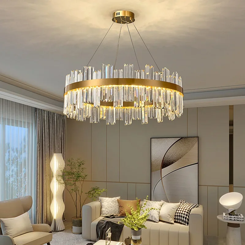 

Light luxury Italian Internet celebrity living room lamp post-modern simple crystal chandelier