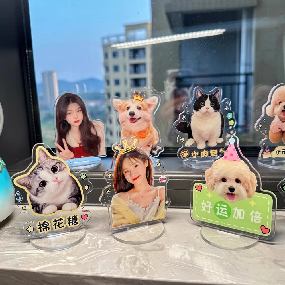 Personalized Photo Standee Cartoon Clear Acrylic Charm Cute Anime Lovely Designer Fans Customized Stand Table Decoration Gifts