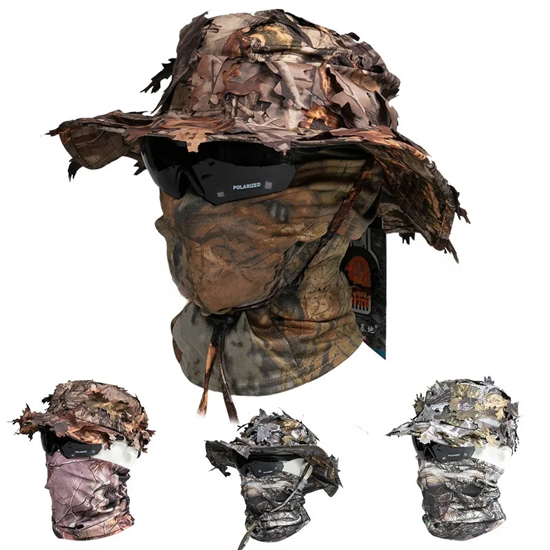 chapeu-tatico-masculino-camuflado-com-design-de-folhas-amarelas-para-pesca-e-esportes-ao-ar-livre