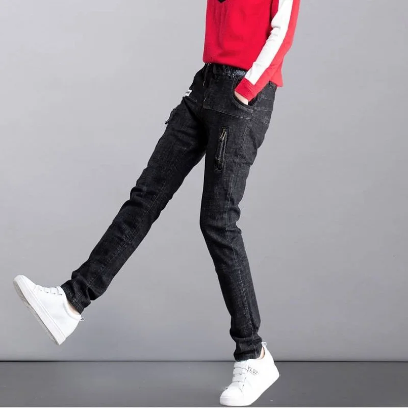 Boyfriend Jeans For Women Harem Pants High Waist Jeans High Street Vintage Clothes Blue Denim Pants Mom Jeans