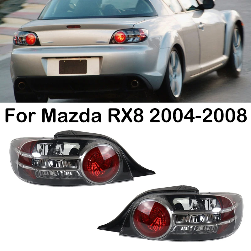 For Mazda RX8 2004 2005 2006 2007 2008 Left Right Car Rear Bumper Tail Light Brake Lamp Taillights Taillamp With Bulbs 220-61009