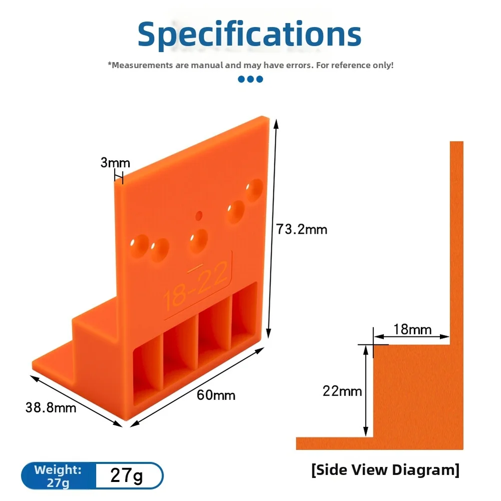 Ladder Design Wardrobe Positioning Locator For Accurate Cabinet Drilling Lightweight Plastic Fixture With Drill Bit Included