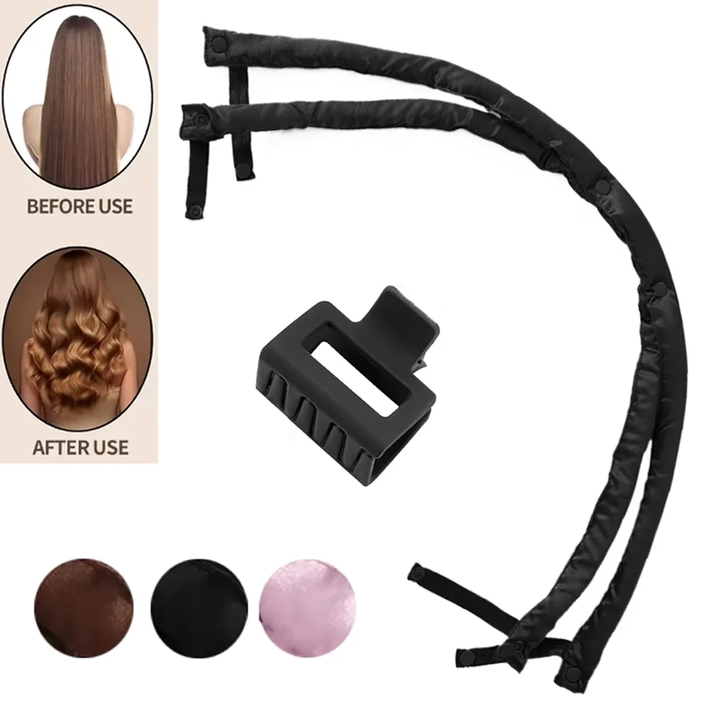 

3 in1 Heatless Curling Rod Sponge Curler Iron Big Wave Lazy Sleeping Bouncy Curl DIY Hairdressing Styling Tools Accessories